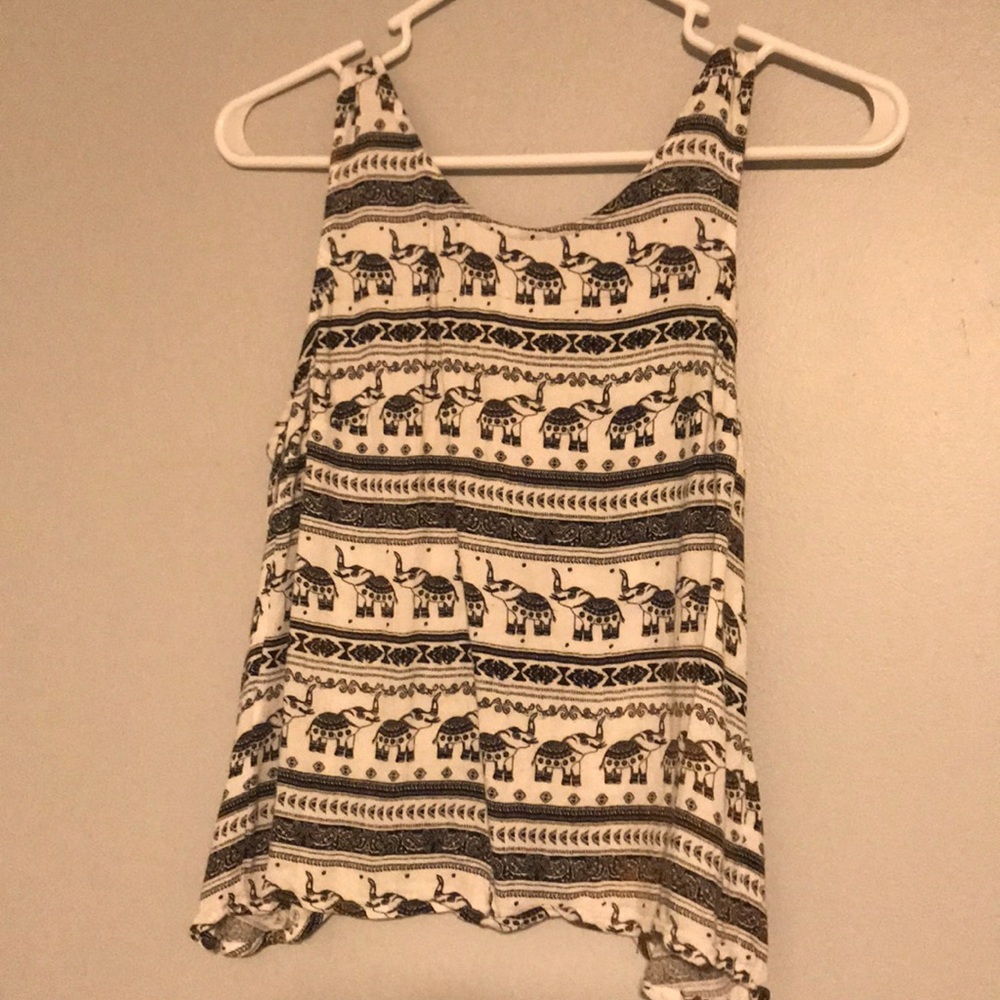 Elephant graphic crop top